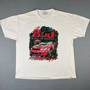 VTG Ricky Craven‎ Bud Racing T Shirt Mens 2XL Louie the Lizard 1998 NASCAR USA
